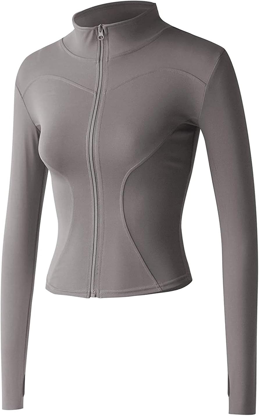 COWOKA Women's Lightweight Full Zip Workout Yoga Running Active