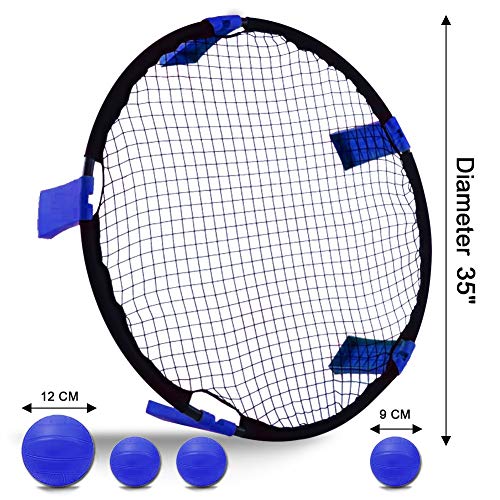YourPartner Volleyball Spike Game for Beach, Lawn, Outdoor, Yard Playing, Blue - Thumbnail 4