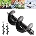 Auger Drill-Bit, LuvisR Garden Plant Flower Bulb Auger 3” x 12” Rapid Planter with Garden Gloves, Post or Umbrella Hole Digger for 3/8” Hex Drive Drill (3X12)