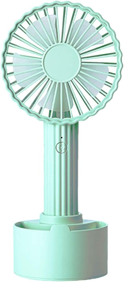 Estefanlo Mini Handheld Fan Battery Operated Fan Portable Fan USB Rechargeable Personal Battery Desk Fan Travel Face Fan 3 Speed Adjustable for Kids Girls Woman Home Office Outdoor Travel (Mint Green)