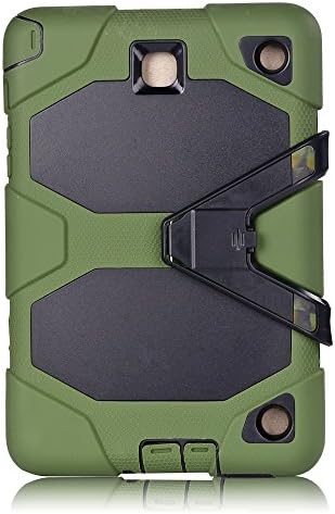 Galaxy Tab A 8.0 Case with Screen Protector, Jeccy Full-body Shock Proof Hybrid Heavy Duty Armor Defender Protective Case with Kickstand, Silicone Plastic Case for Samsung Galaxy Tab A 8.0" (SM-T350)
