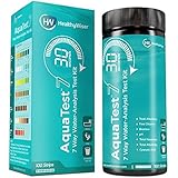 AquaTest 7 Way Pool &amp; Spa Test Strips - Accurate Total Hardness, Chlorine, Bromine, pH, Alkalinity &amp; Cyanuric Acid Detectors, Monitor Water Quality Instantly, For Pools &amp; Hot Tubs -100ct