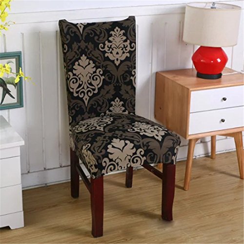 Deisy Dee Stretch Chair Cover Removable Washable for Hotel Dining Room Ceremony Chair Slipcovers Pack of 6 (GG) - Thumbnail 3