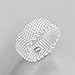 sephla Women Unique Ring 925 Sterling Silver Plated Soft Wave Mesh Ring Size 6-9
