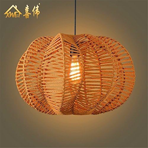 Industrial Pendant Light Country retro art Tengyi teahouse creative handmade hemp chandelier single head, diameter 50cm