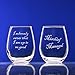 National Etching Mischief Managed Wine Glass Set (11oz Stemless)
