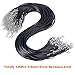 EuTengHao 120Pcs Black Waxed Necklace Cord with Lobster Clasp Bulk for Bracelet Making Necklaces Jewelry Making Supplies Accessories (20 inches Long and 1.5mm Width)