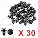 uxcell 30 Pcs 9mm Nylon Push Retainer Bumper Clips Fasteners Rivet Clips MR200300 for Honda