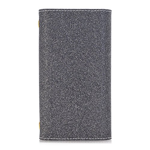 Samsung Galaxy S9 Plus Case with Strap,Stylish Cute Women/Girls Wallet Case with Shoulder Strap, YiMiky PU Leather Flip HandBag Card Holder Protective Case for Samsung Galaxy S9 Plus-Black