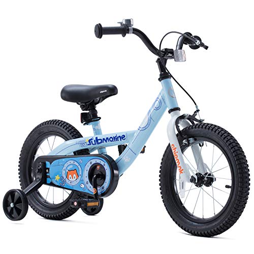 Royal Baby Kids Cruiser Bike for 3-9 Years Boys & Girls, 12 14 16 18 Inch Children's Bicycle with Training Wheels & Dual Brake, Toddler Cycle Bikes Beach Kids Bicycle, Blue Pink Yellow Navy