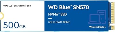 Western Digital WD Blue SN570 500GB M.2 NVMe SSD PCIe Gen3 3500MB/s Read