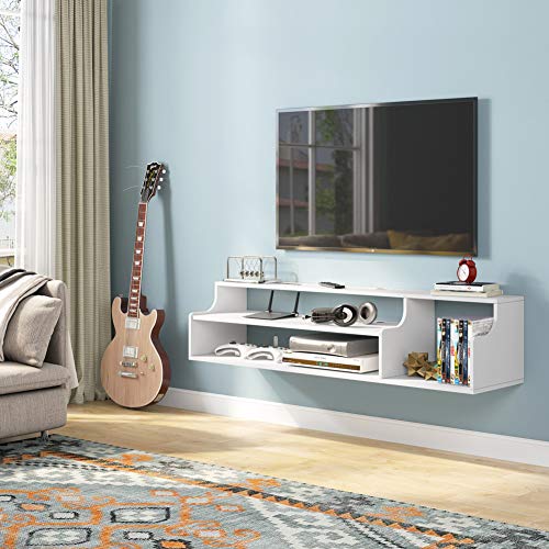 Tribesigns Modern Floating TV Shelf, Wall Mounted Media Console