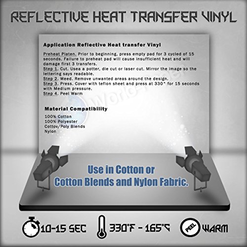 Reflective HTV Heat Transfer Vinyl 15" Roll (1 Yard)