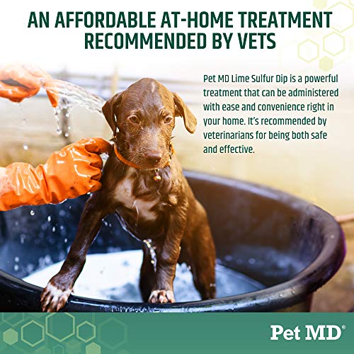 Pet MD Lime Sulfur Dip for Dogs, Cats, & Horses Mange Treatment