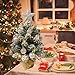 Tabletop Christmas Tree, MAOYUE Artificial Snow Christmas Tree, 20in Mini Christmas Tree with Battery Operated 8 Mode Lighted for Christmas Decorations, Home Decor, Office, Dining Table