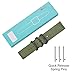 Fintie 20mm Quick Release Watch Bands, Soft Nylon Replacement Strap Band with Adjustable Closure, Olive