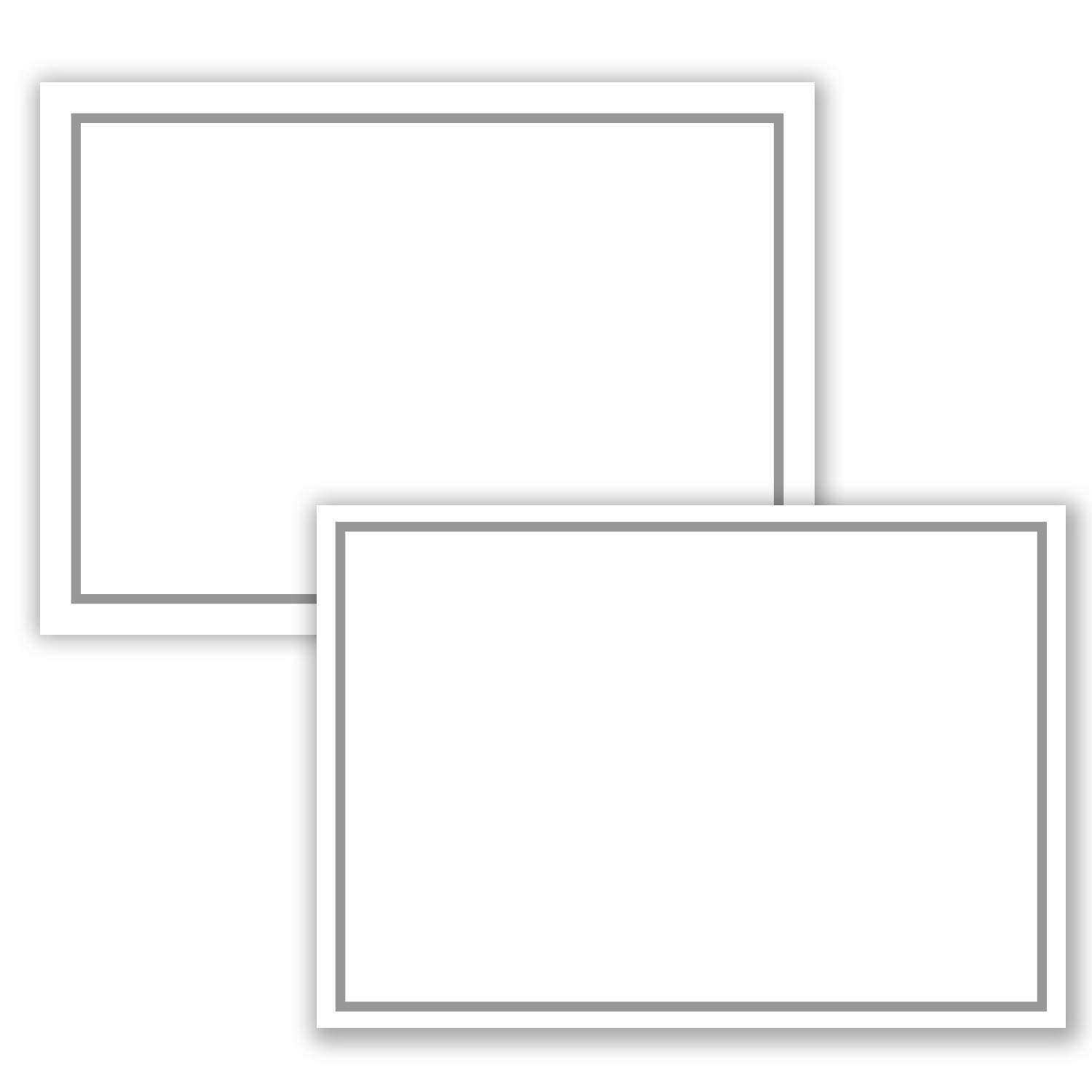 Mourning Papers by GUSTAV NEUSER 75 x Set of Mourning Single Cards DIN A6 + Mourning Envelopes DIN C6 With grey mourning frame 10.5 x 14.8 cm printable Condolence Set for Thank You Mourning