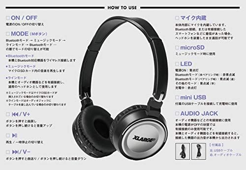XLARGE Bluetooth ヘッドホン BOOK 画像 C