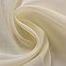 NICETOWN Living Room Voile Panel Drapes - Crushed Sheer Window Curtain Crinkle Grommet Voile Draperies for Villa/Hall/Parlor (One Pair, W52 x L84, Beige)