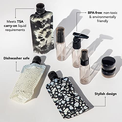 Kitsch Travel Bottle Set 11pc Refillable Travel Size Containers