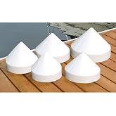 Dockmate Conehead Piling Cap, Seagull Deterrent, 11 in, White | UV-resistant polypropylene, places over round pilings for instant coverage, discourages gulls from landing