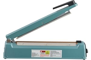 Uargd 12-Inch Manual Impulse Sealer, Heat Seal Machine with Adjustable Temperature Settings, Durable Iron Construction for Pl