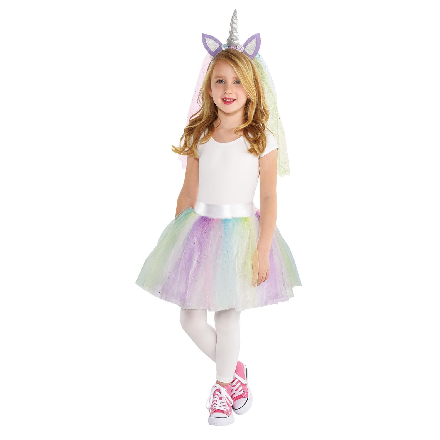 amscan TUTU-UNIC-SM Child Girls Unicorn Tutu With Headband Fancy Dress Costume (Age 9-13 Years)
