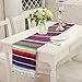 Morinostation 2 Pack 14 by 84 Inch Mexican Serape Table Runner Colorful Cotton Fringe Blanket for Mexican Party Outdoor Wedding Kitchen Decorations
