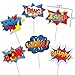 TMCCE Superhero Cityscape Photography Backdrop And Superhero Party Backdrop Supplies,27 Superhero Masks 6 Superhero Photo Booth Props For Superhero Birthday Party Decorations