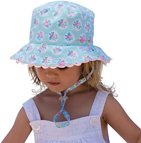 Girls Large Reversible Bucket Hat UPF 50+ Sun Protection