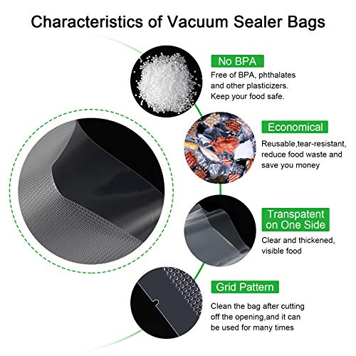 Vacuum Sealer Bags,Food Sealer Bags,100 Pint 6 x 10\
