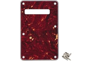 GENERIC Shengsui Strat Pickguard Tremolo Cavity Cover Backplate for Standard Strat/Stratocaster Modern Style Electric Guitar Brown Tortoise