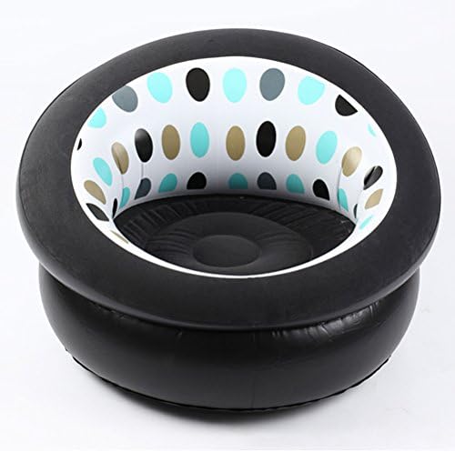 Leisure Inflatable Sofa Chair Living Room Furniture Window Floor Sofa Bean Bag Chair Outdoor Camping Tourism Corner Sofa (Black)