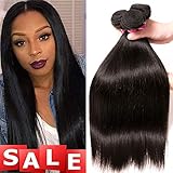 QinMei Brazilian Hair Straight 7A Grade 100% Unprocessed Virgin Human Hair 3 Bundles Weave Natural Color