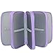 Samaz 72 Inserting Super Large Capacity Multi-Layer Students Pencil Case Pen Bag Pouch Stationary Case Makeup Cosmetic Case Bag (Purple)