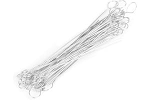 Cosiki Grafting Tape, Nichrome Wire Inoculating Loop, 50pcs Reusable Inoculating Loop Holders Ni Needle Tips Inoculation for Laboratory(5mm)