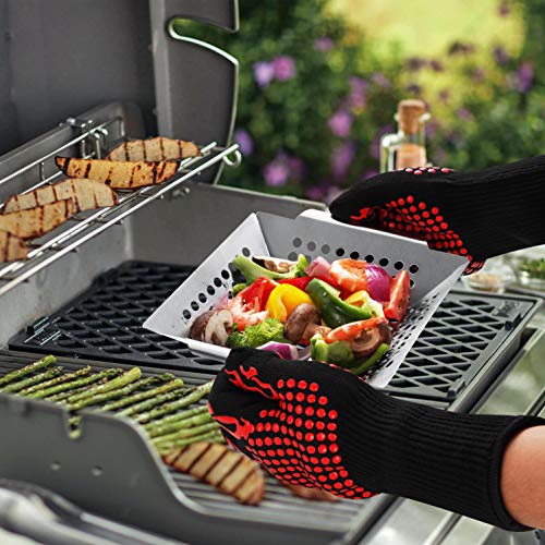 image for Vencino Small Grill Basket - Heavy Duty Stainless Steel Grilling Acces