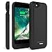 iPhone 7 Battery Case, (APPLE CERTIFIED), Press Play NERO iPhone Portable Charger Slim Charging Case 4600mAh Extended Battery Pack Power Cases Juice Cover (Black)