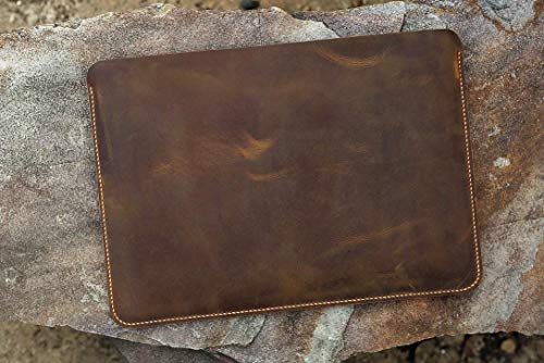 Handmade Genuine Leather macbook sleeve case for 12 new macbook/vintage distressed leather 13" macbook air/pro sleeve case MACX05S
