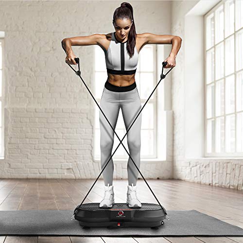 AxisPlate Vibration Plate Exercise Machine with Resistance Bands