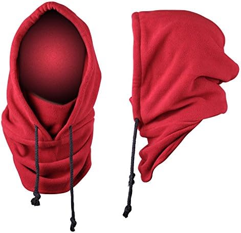 JIERKU Mens Winter Balaclava and Skiing Mask Snowboarding Neck Warmer MENS Wine