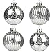 KI Store Large Christmas Balls Silver 4-Inch Mercury Christmas Ornaments Shatterproof Christmas Tree Decorations