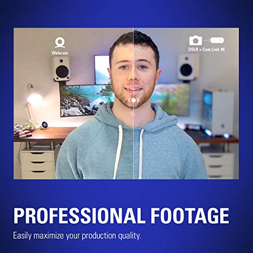 Elgato Cam Link 4K  Broadcast Live, Record via DSLR, Camcorder, or Action Cam, 1080p60 or 4K at 30 FPS, Compact HDMI Capture Device, USB 3.0