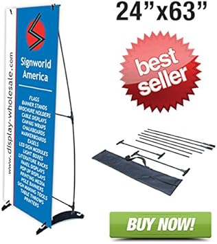 Amazon Com Signworld H Banner Display Stand Portable Outdoors 24
