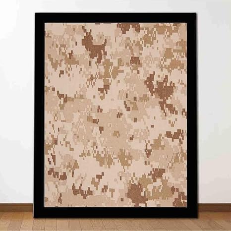 Amazon クラフト絵画装飾絵画カモ米国海兵隊砂漠マーパットテクスチャ背景色シナモンモダンな室内装飾 ウォールステッカー オンライン通販