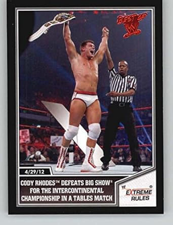 Amazon Com 2013 Topps Best Of Wwe 7 Cody Rhodes Defeats Big Show