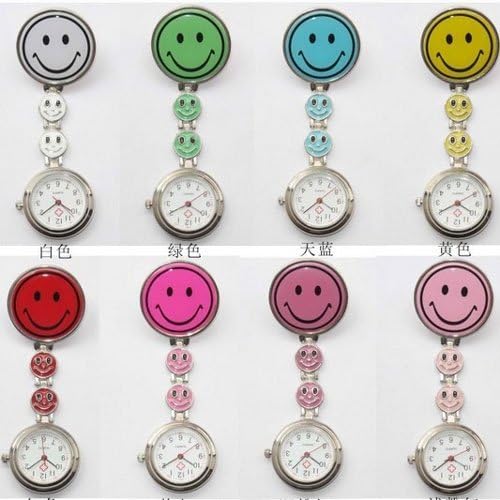 10pcs Smile Face Clip Chain Doctor Nurse Pocket Watch by TJSpecia