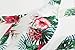 Begonia.K Women's Tropical Print Deep V-Neck Criss Cross Floral One Piece Swimsuit