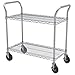 Akro-Mils AWPCAST4 Swivel Non-Marking Locking Caster Wire Shelving System Upright Legs 2 Casters with Brakes, 400lbs Weight Capacity, 4-Inch