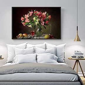 Floating Framed Canvas Wall Art for Living Room, Bedroom Still Life Canvas Prints for Home Decoration Ready to Hang - 16x24 inches